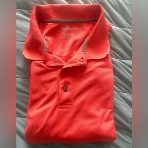 Reebok Golf Polo Shirt Mens 3XLT Striped Coral Golf Stretch Breathable
